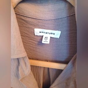 Max Studio Tan Blouse Dress XS